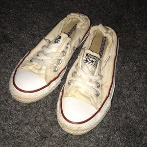 White converse with stretch back